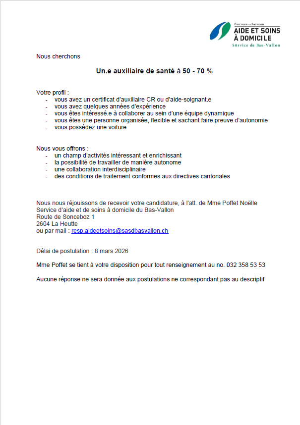 offre d'emploi ASCR 